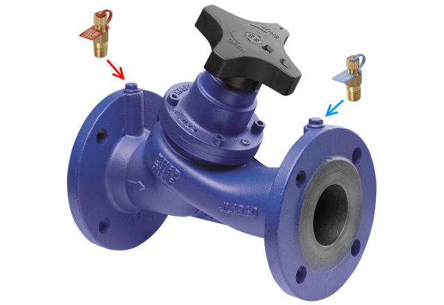 Asiadon Cast Iron double reg.valve with test points