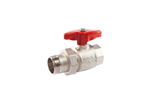 Brass ball valve with union