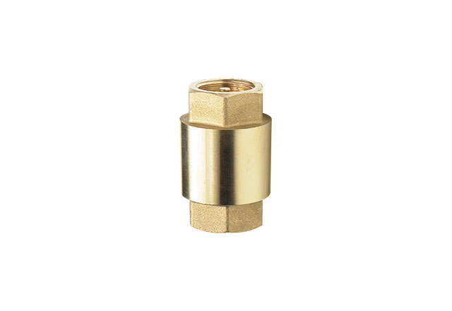 Spring-loaded brass check valve