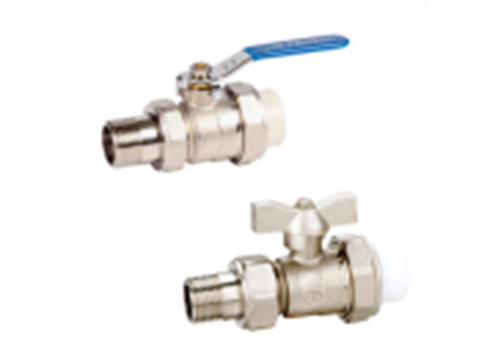 294 brass male thread double union PP-R ball valve